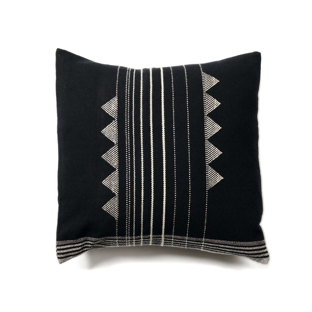 Kora Black Large Handloom Artisanal Pillow Cover