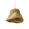 Woven Elephant Swamp Grass pendant light on a white background