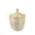 Medium Two-Tone Basket - Natural + White