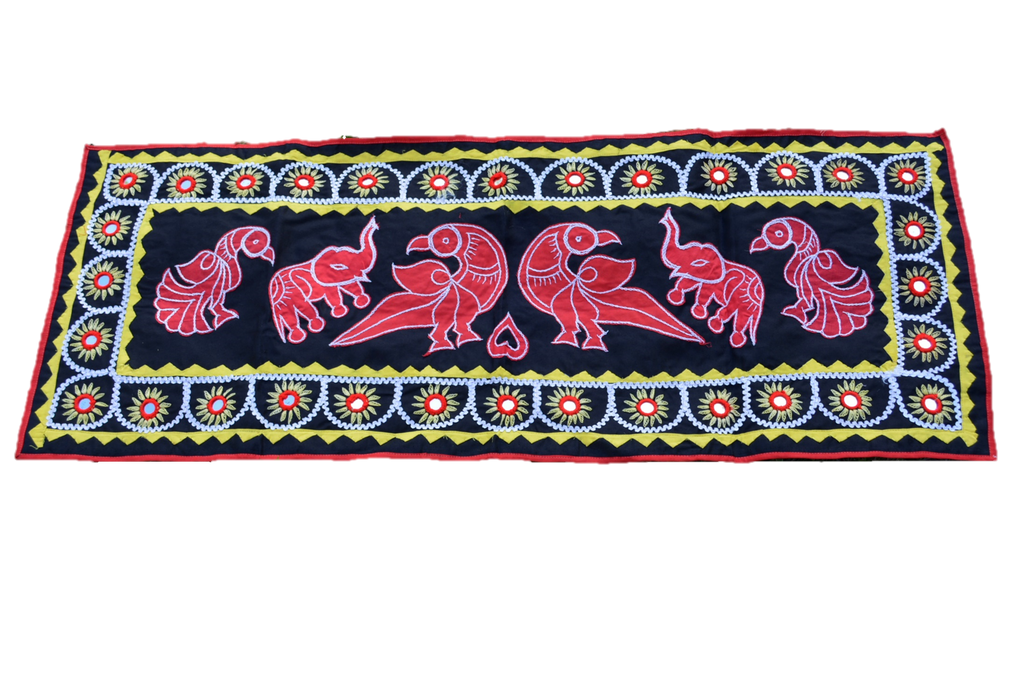 OMSutra Mandala Applique Boho Tapestry for Wall Decor