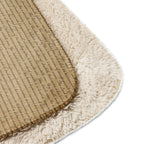 Luxury Sherpa Throw Blanket featuring a soft, plush sherpa texture on one side and a smooth, printed fabric on the reverse, designed for elegant and cozy home decor.