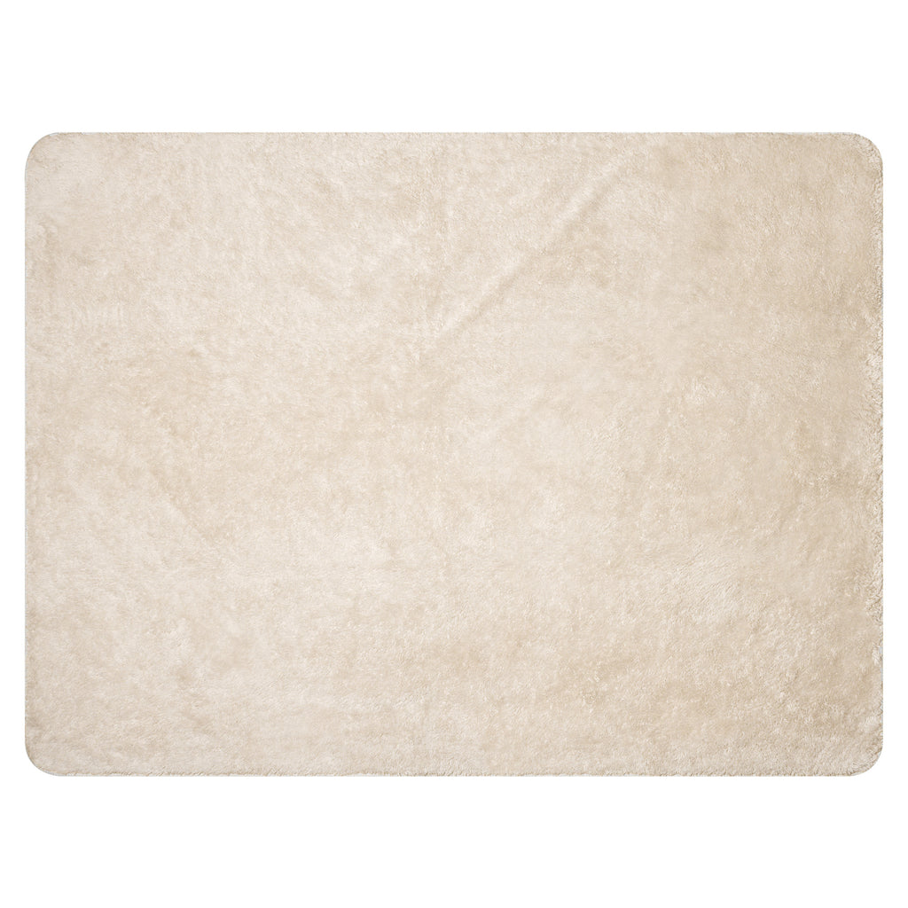 Luxury Sherpa Throw Blanket — Signature Edition in soft tan color, showcasing plush, cozy texture perfect for premium home decor and comfort.
