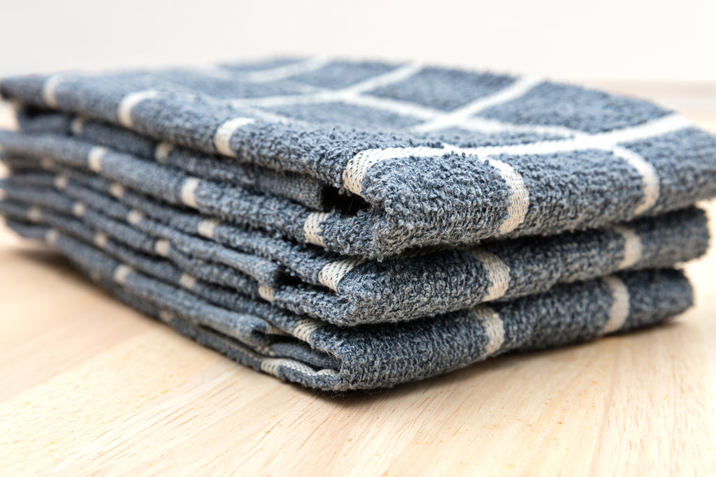 Blue Kitchen Towels / Terry Cloth - Set of 4